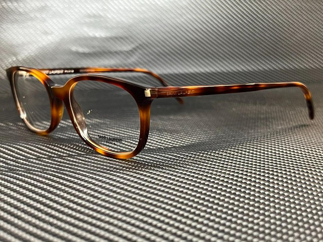 Saint Laurent SL 297 007 Havana Women's Eyeglasses Frame 53-18: Saint Laurent SL 297 007 Havana Women's Eyeglasses Frame 53-18 Brand: Yves Saint Laurent Frame Color: Havana Type: Eyeglasses Frame Material: Metal Plastic Lens Socket Width: 53 mm Bridge Width: 18 mm