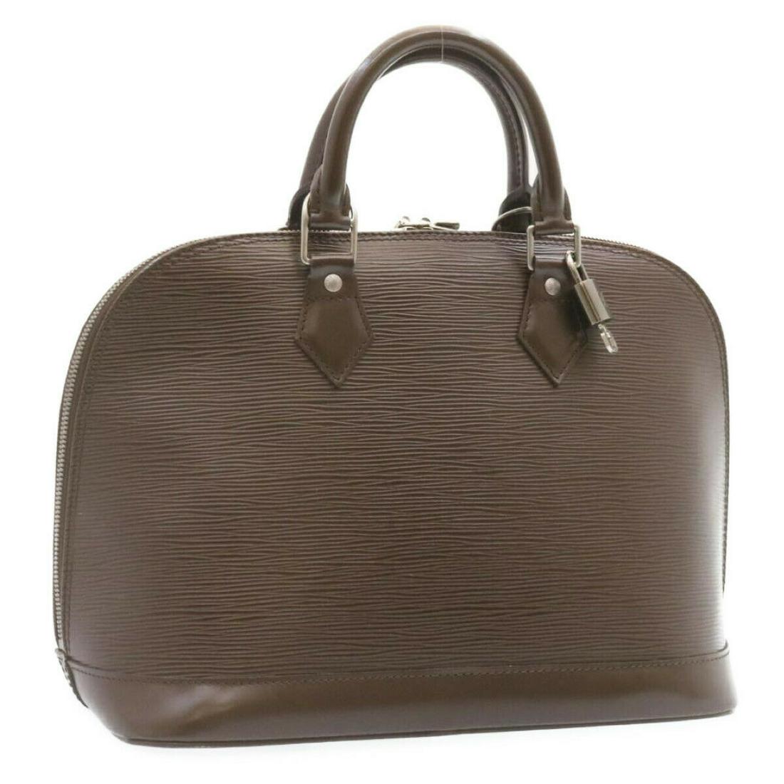 LOUIS VUITTON Epi Alma Hand Bag Mocha M5214D LV: LOUIS VUITTON Epi Alma Hand Bag Mocha M5214D LV Brand: LOUIS VUITTON Style: Hand Bag Exterior Material: Epi Leather Exterior Color: Brown Bag Height: 9.4inch(Approx) / 24cm(Approx) Bag Depth: 6.7inch(
