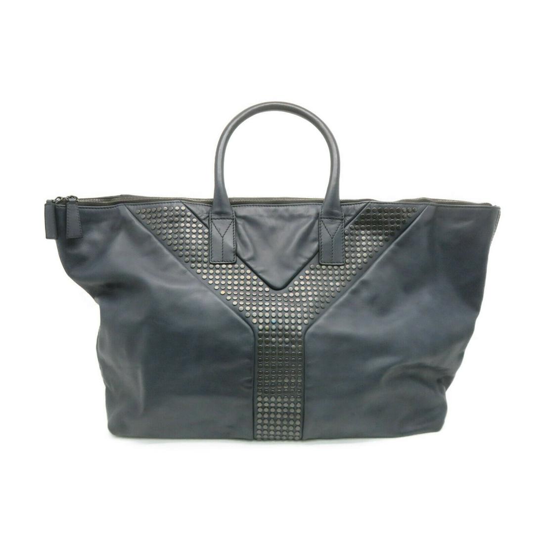 Yves Saint Laurent YSL Large Tote Bag Calfskin Leather Dark Blue: Yves Saint Laurent YSL Large Tote Bag Calfskin Leather Dark Blue Brand: YVES SAINT LAURENT Style: Tote Bag Exterior Material: Calfskin (cowhide) Exterior Color: Navy Bag Height: 13.4 Bag Depth: 8.3 Ba