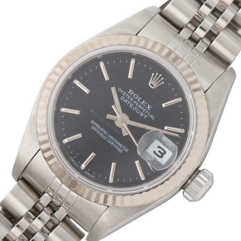 Rolex Datejust 79174 Black Dial Self-winding Stainless Steel Ladies Watch: Rolex Datejust 79174 Black Dial Self-winding Stainless Steel Ladies Watch Brand: Rolex Type: Wristwatch Pre-Owned The BIDHAUS Guarantee: All items in this auction are guaranteed authentic and come wit