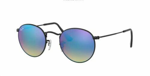 RAY BAN RB3447 002 4O Black Round Unisex 50 mm Sunglasses: RAY BAN RB3447 002 4O Black Round Unisex 50 mm Sunglasses Brand: Ray Ban Type: Sunglasses Frame Color: Black Style: Round New The BIDHAUS Guarantee: All items in this auction are guaranteed authentic