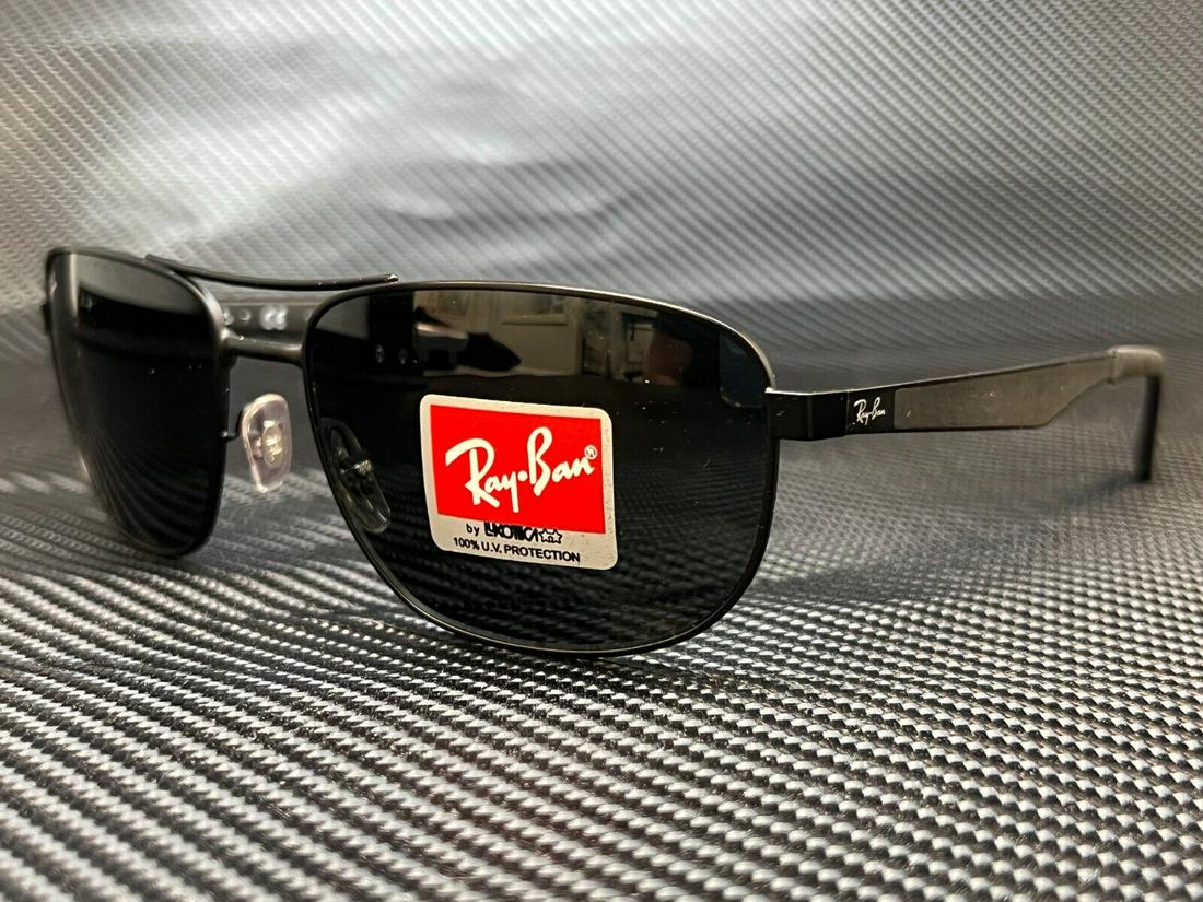 RAY BAN RB3528 006 71 Matte Black Square Men's 61 mm Sunglasses: RAY BAN RB3528 006 71 Matte Black Square Men's 61 mm Sunglasses Style: Square Type: Sunglasses Brand: Ray Ban Frame Color: Black New The BIDHAUS Guarantee: All items in this auction are guaranteed aut
