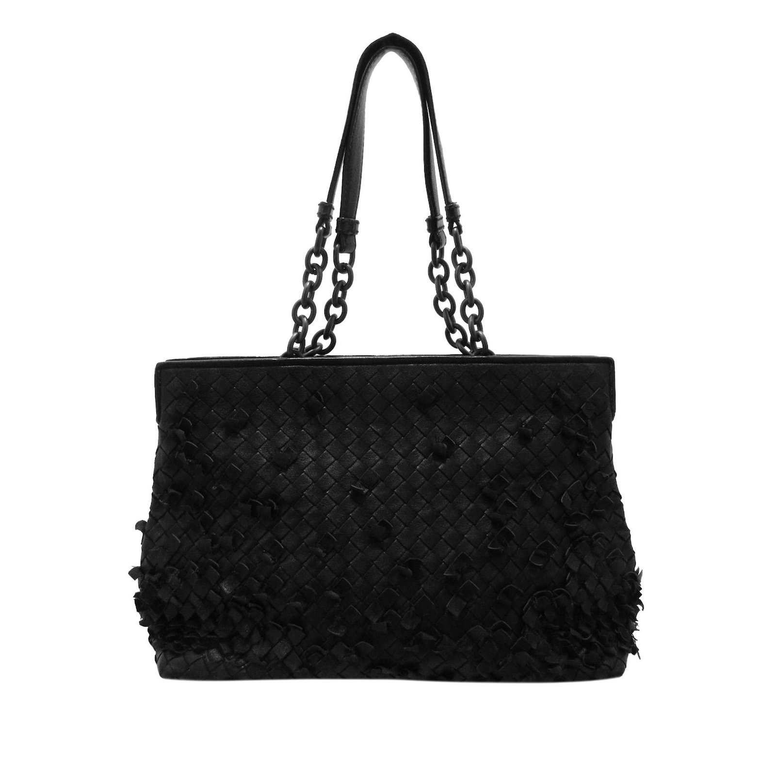 Bottega Veneta Intrecciato Nappa Naruto Knot Shoulder Bag: Bottega Veneta Intrecciato Nappa Naruto Knot Shoulder Bag This shoulder bag features a woven leather body with knot details a flat shoulder strap a top magnetic closure and an interior zip and open po