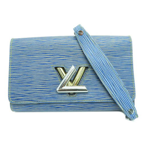 Louis Vuitton Lv Twist Chain Wallet Shoulder Bag M61036 Epi Blue