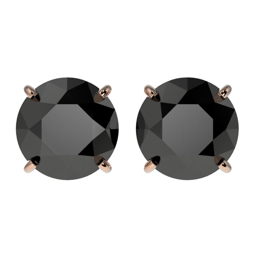 3 ctw Fancy Black Diamond Solitaire Stud Earrings 10k Rose Gold: 3 ctw Fancy Black Diamond Solitaire Stud Earrings 10k Rose Gold 3 ctw Fancy Black Diamond Solitaire Stud Earrings 10k Rose Gold Designer Brand Luxury Jewelrymade in the USA Suggested Retail Price: $34