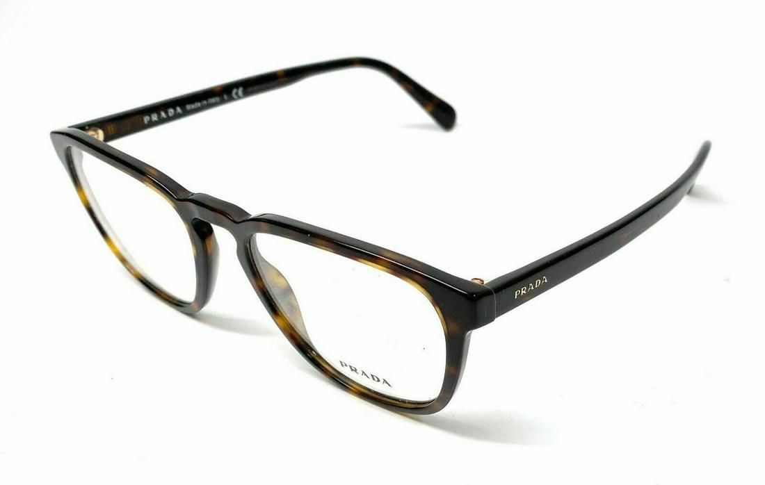 Prada PR 09VV 2AU1O1 Havana Men Eyeglasses Frame 52 mm: Prada PR 09VV 2AU1O1 Havana Men Eyeglasses Frame 52 mm Brand: PRADA Type: Eyeglasses Frame Color: Havana Frame Material: Metal Plastic Lens Socket Width: 52 mm Temple Length: 145 mm Bridge Width: 19 m