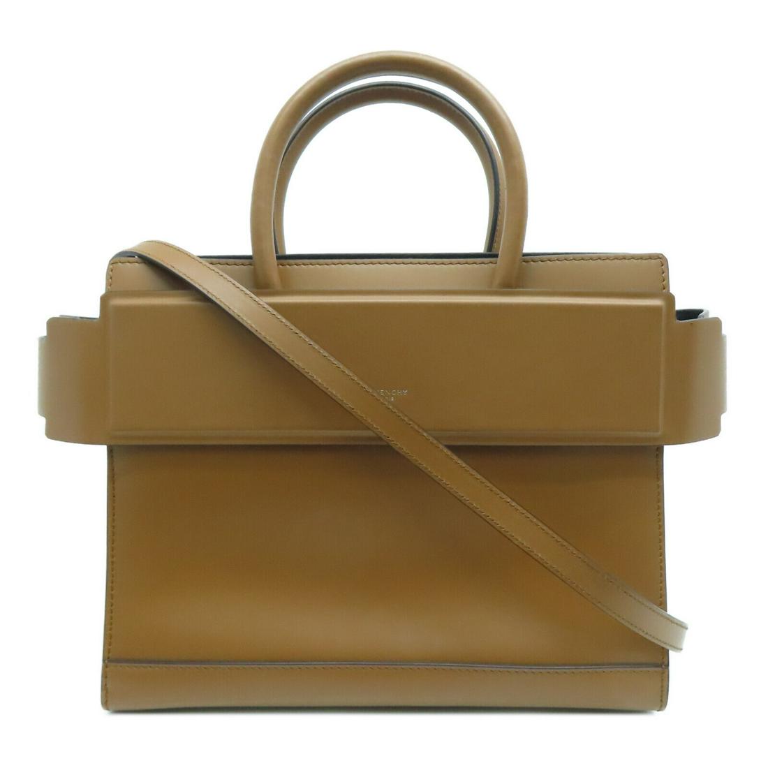Givenchy Horizon Satchel Shoulder Handbag Calfskin Leather Brown: Givenchy Horizon Satchel Shoulder Handbag Calfskin Leather Brown Brand: GIVENCHY Style: 2wayShoulder Bag Exterior Material: Calfskin (cowhide) Exterior Color: Brown Bag Height: 9.1 Bag Depth: 4.3 Bag 