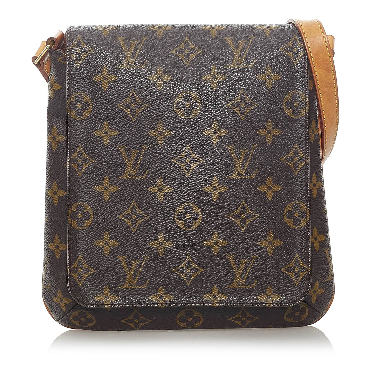 Louis Vuitton Monogram Musette Salsa Short Strap: Louis Vuitton Monogram Musette Salsa Short Strap The Musette Salsa PM features a monogram canvas body an adjustable shoulder strap with buckle details a front flap with a magnetic closure and an inter