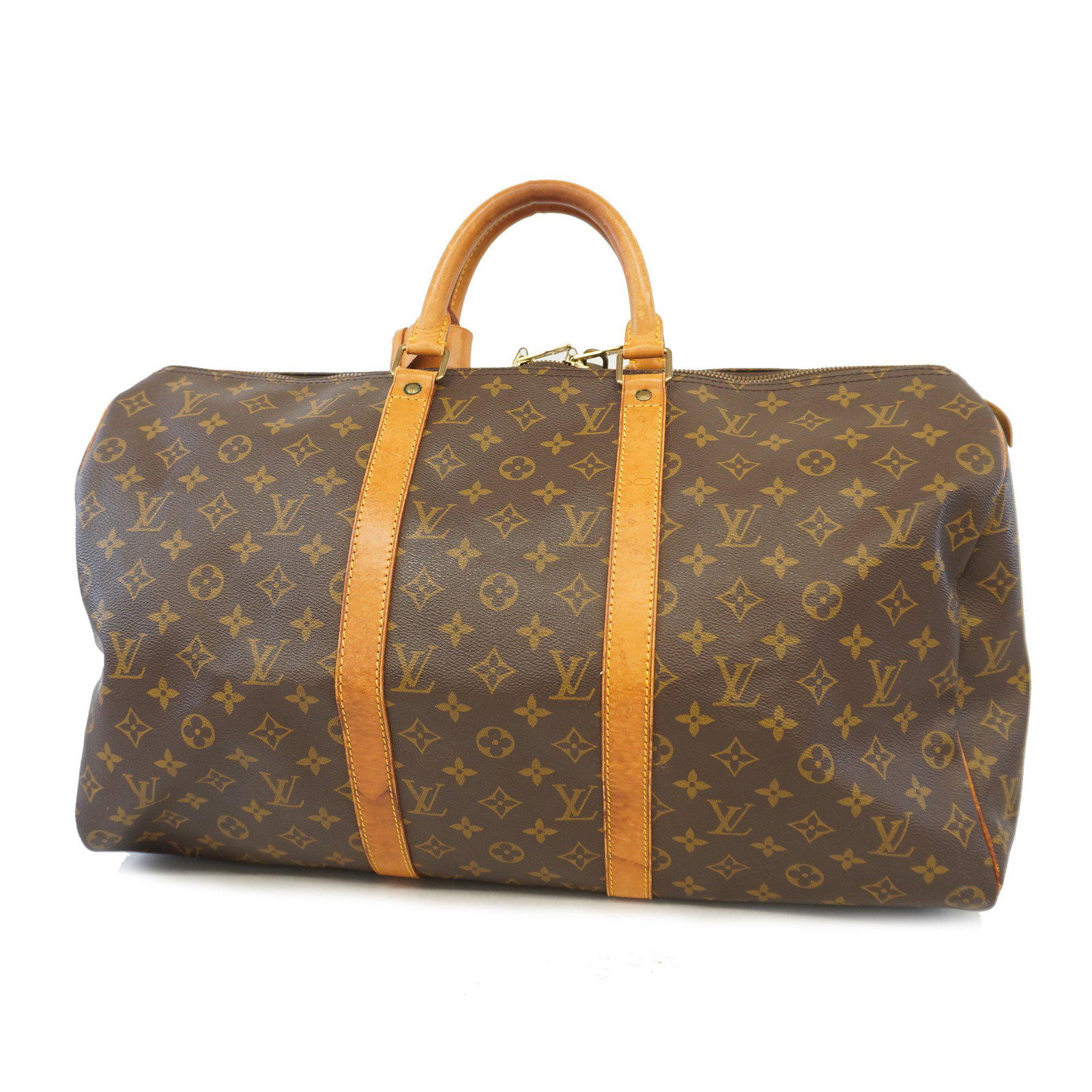 Louis Vuitton Boston Bag Monogram Keepall 50 M41426 Unisex: Louis Vuitton Boston Bag Monogram Keepall 50 M41426 Unisex Brand: Louis Vuitton Line: Monogram Model: Keepall 50 M41426 Type: Boston bag Handbag Hardware Color: Gold Closure: Zipper Gender: Men Women 