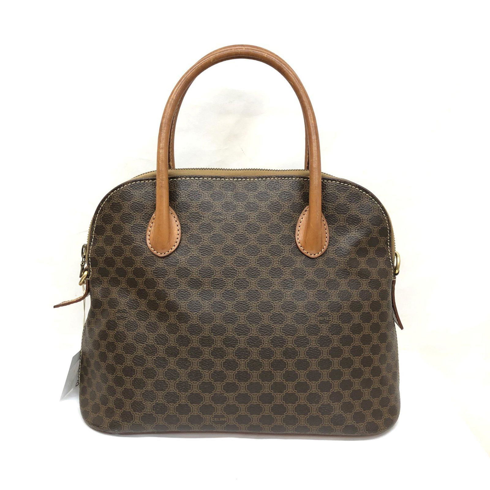 Celine Handbag Macadam Pattern Brown Women's: Celine Handbag Macadam Pattern Brown Women's Brand: Celine Line: Macadam Model: handbag Country of Origin: Italy Type: Handbag Color: Brown Gender: Women Size (HxWxD): 22.5cm x 28.5cm x 13cm / 8.85 x