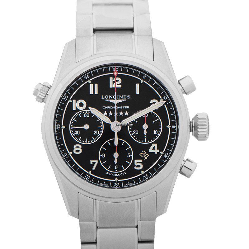 Longines L38204536 - Spirit Automatic Chronograph Automatic Black Dial Men's Watch: Longines L38204536 - Spirit Automatic Chronograph Automatic Black Dial Men's Watch Brand: Longines Model: Spirit Dealer product code: 24616A Movement: Automatic Case material: Steel Bracelet material: