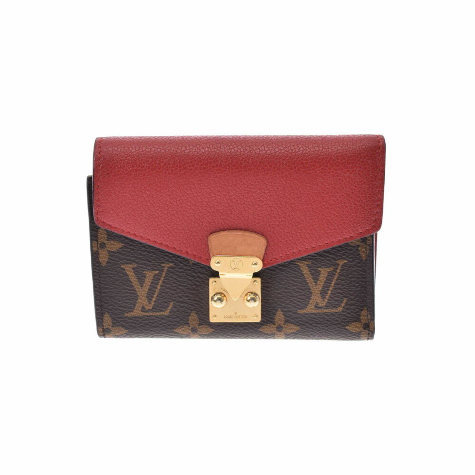 LOUIS VUITTON Monogram Portofeuil Palas Threes (Red) M67478 Ladies Canvas Leather Tri-Fold Wallet: LOUIS VUITTON Monogram Portofeuil Palas Threes (Red) M67478 Ladies Canvas Leather Tri-Fold Wallet Brand: Louis Vuitton Line: Monogram Model: M67478 Type: Wallet (tri-fold) Gender: Men Women Material:
