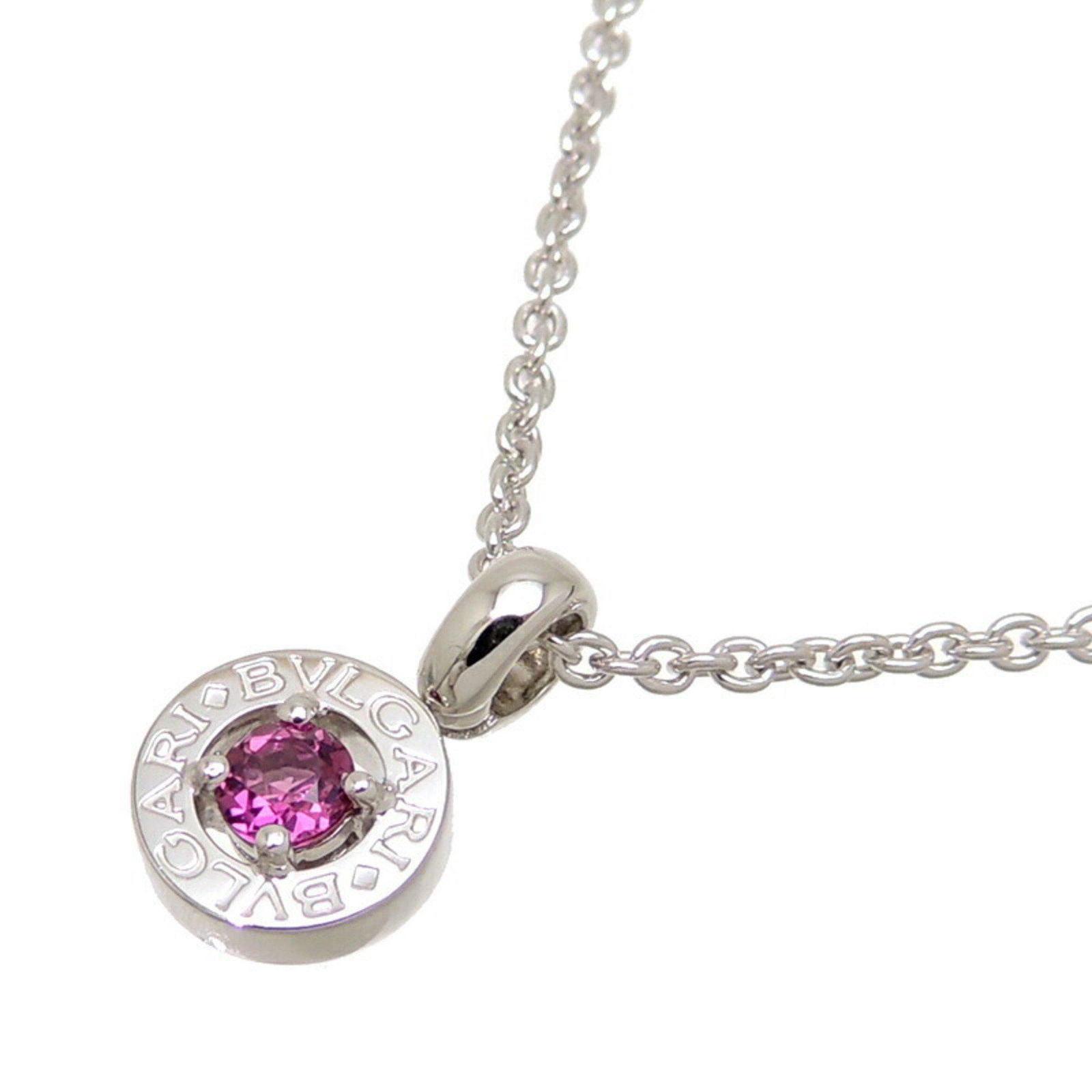 Bvlgari 750WG Pink Sapphire Women's Necklace 750 White Gold: Bvlgari 750WG Pink Sapphire Women's Necklace 750 White Gold Brand: Bvlgari Line: Bvlgari Bvlgari Model: Bulgari Pink Sapphire Necklace Necklace Type: Pendant necklace Gender: Women Material: White gol