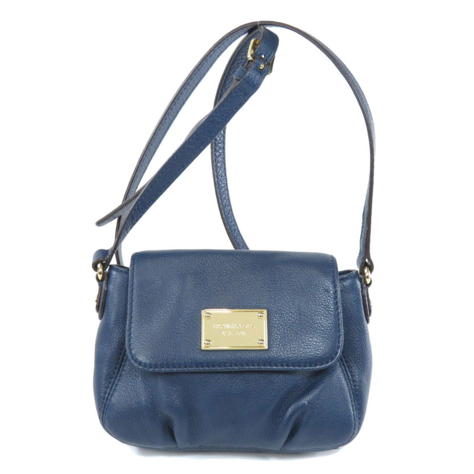 Michael Kors Plate Shoulder Bag Leather Ladies: Michael Kors Plate Shoulder Bag Leather Ladies Brand: MICHAEL Michael Kors Type: Shoulder bag Material: Leather Leather: Color: Navy Gender: Women Size (HxWxD): 15cm x 18cm x 5.5cm / 5.9 x 7.08 x 2.16