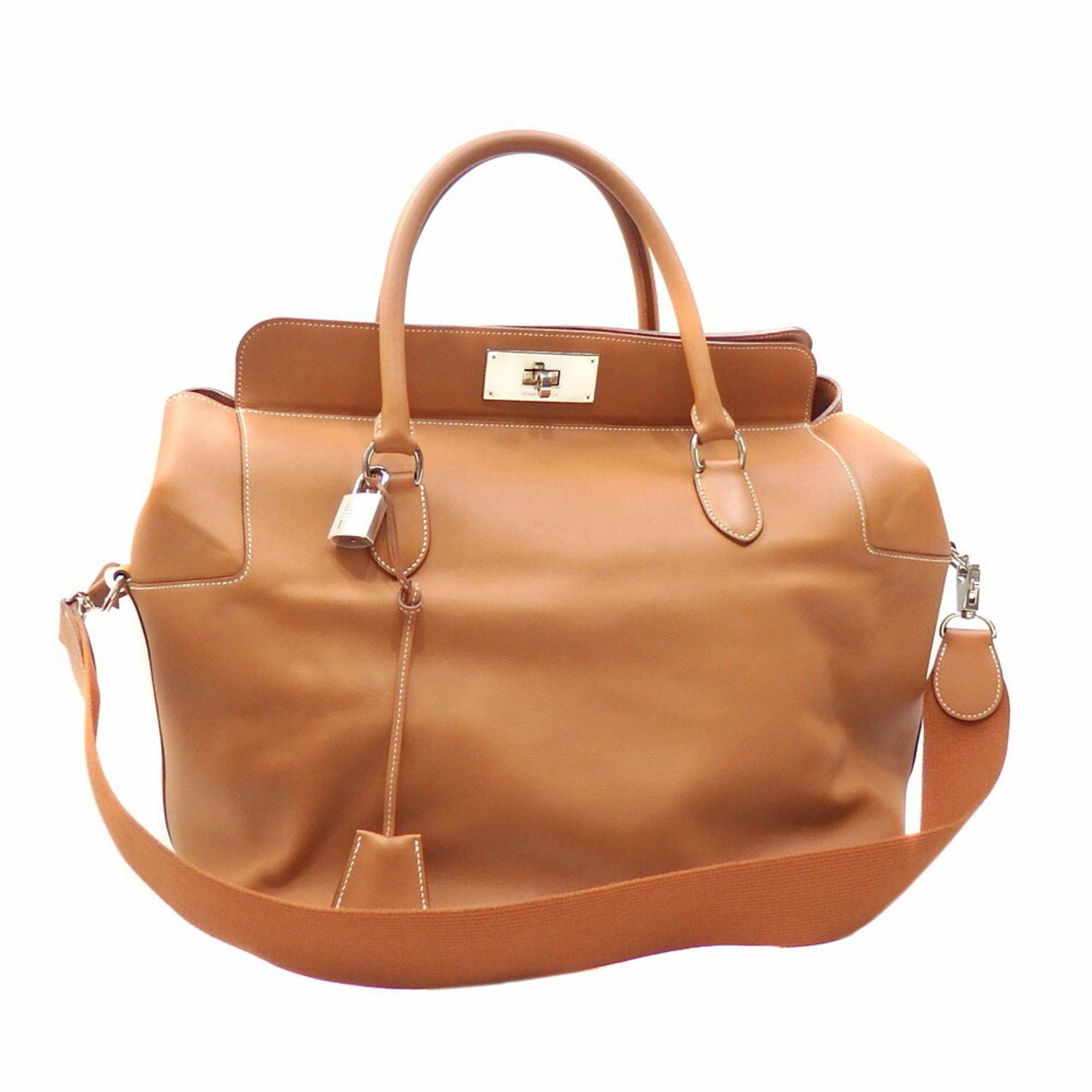 Hermes Toolbox 33 Handbag Ladies Brown Vaux Swift Shoulder Tote HERMES: Hermes Toolbox 33 Handbag Ladies Brown Vaux Swift Shoulder Tote HERMES Brand: Hermes Material: Swift leather Swift leather: Color: Brown Size (HxWxD): 35.5cm x 33cm x 23.5cm / 13.97 x 12.99 x 9.25 Con