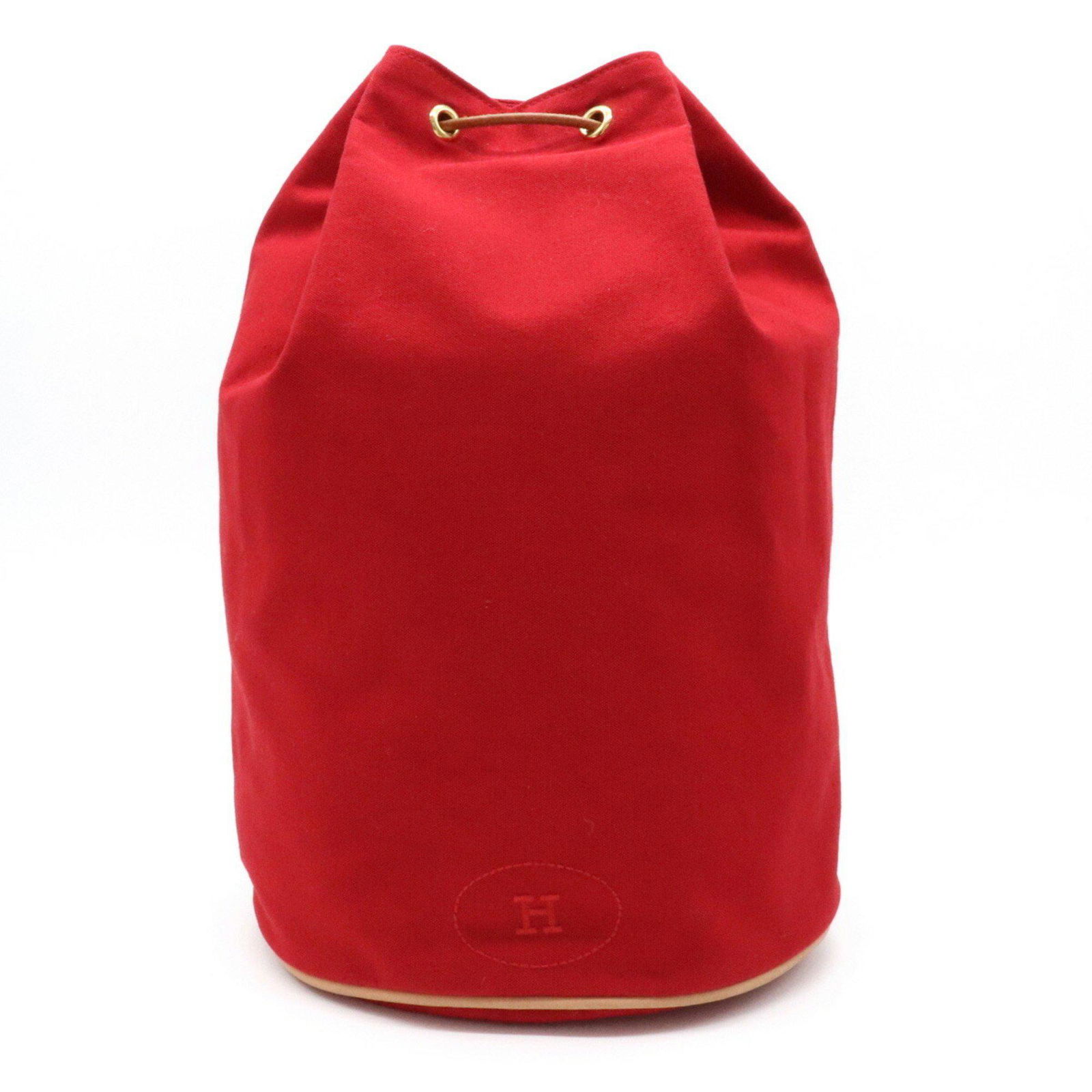 HERMES Hermes porochon mimir GM shoulder bag canvas leather red: HERMES Hermes porochon mimir GM shoulder bag canvas leather red Brand: Hermes Line: Polochon Mimil Type: Shoulder bag Material: Canvas Leather Canvas: Leather: Color: Red color Size (HxWxD): 37cm x 38