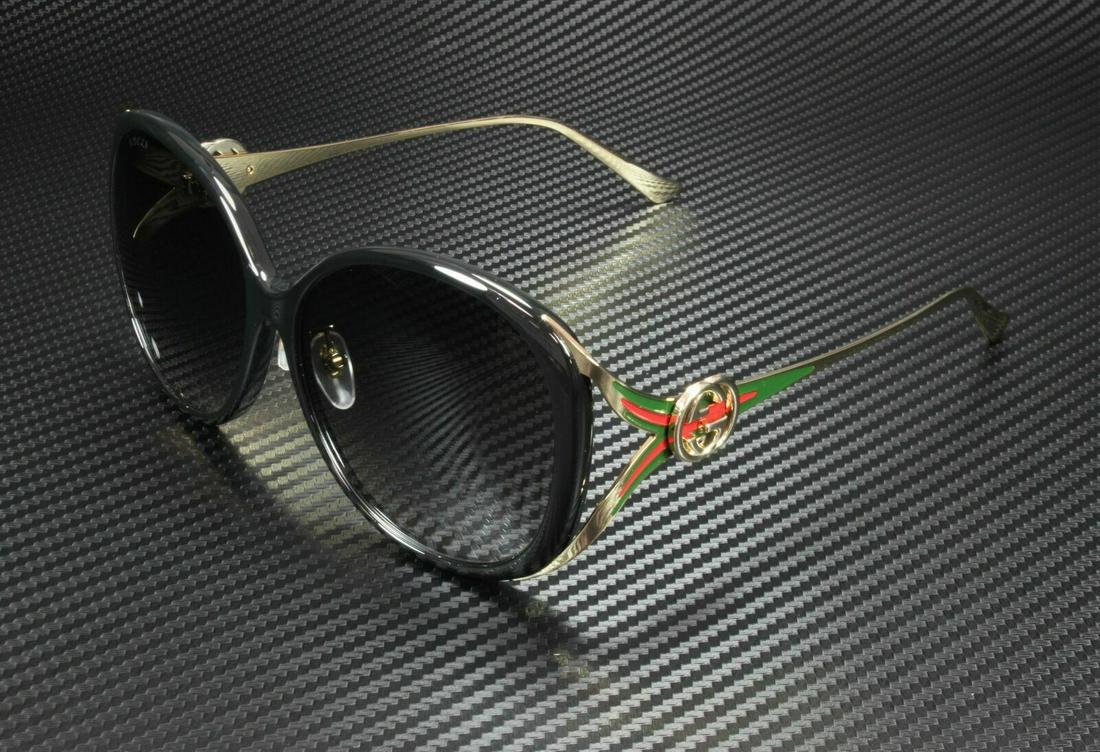 GUCCI GG0226SK 001 Black Grey Gradient Round Women's Sunglasses 60 mm: GUCCI GG0226SK 001 Black Grey Gradient Round Women's Sunglasses 60 mm Lens Material: Plastic Style: Round Temple Length: 130 mm Lens Technology: Gradient Type: Sunglasses Features: Lightweight Year Ma