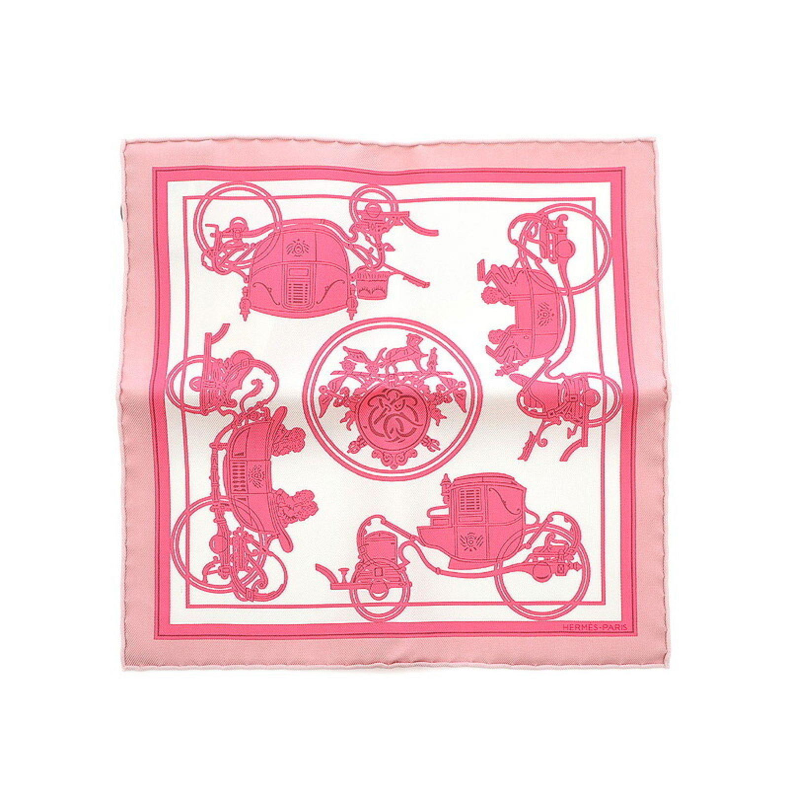 Hermes Carre 20 Nano Ex Libris Ville Rose Viff Blanc Silk Scarf: Hermes Carre 20 Nano Ex Libris Ville Rose Viff Blanc Silk Scarf Brand: Hermes Type: Scarf Material: Silk100% Silk: 100% Size (LxW): 20cm x 20cm / 7.87 x 7.87 Condition: Opened (never used) The BIDHAUS
