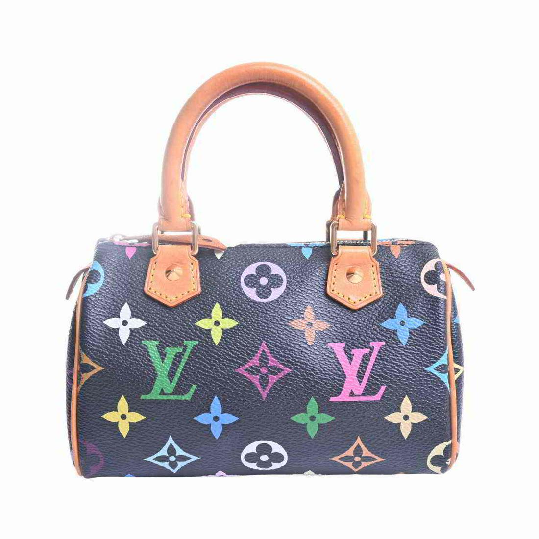 LOUIS VUITTON Multi Mini Speedy Handbag Pouch Black / Multicolor PVC Leather: LOUIS VUITTON Multi Mini Speedy Handbag Pouch Black / Multicolor PVC Leather Brand: Louis Vuitton Type: Handbag Material: Monogram Multicolore Monogram Multicolore: Color: Black Multi-color Gender: Wo