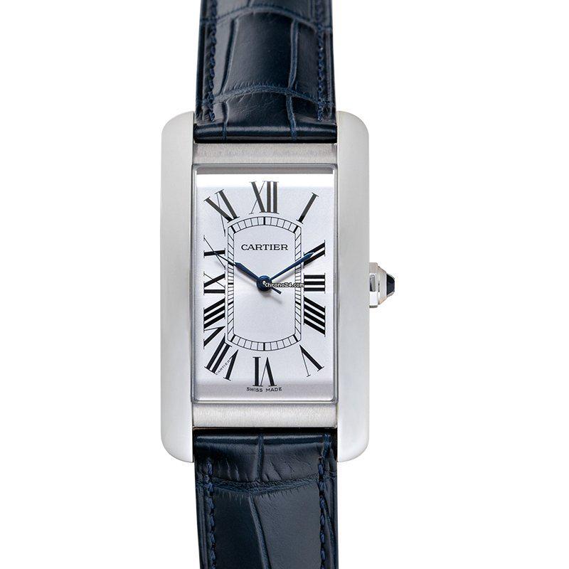 Cartier WSTA0016 - Tank Americaine 34.80 mm x 19 mm Quartz Silver Dial Stainless Steel Ladies Watc: Cartier WSTA0016 - Tank Americaine 34.80 mm x 19 mm Quartz Silver Dial Stainless Steel Ladies Watc Brand: Cartier Model: Tank Americaine Dealer product code: 7692A Movement: Quartz Case material: Stee
