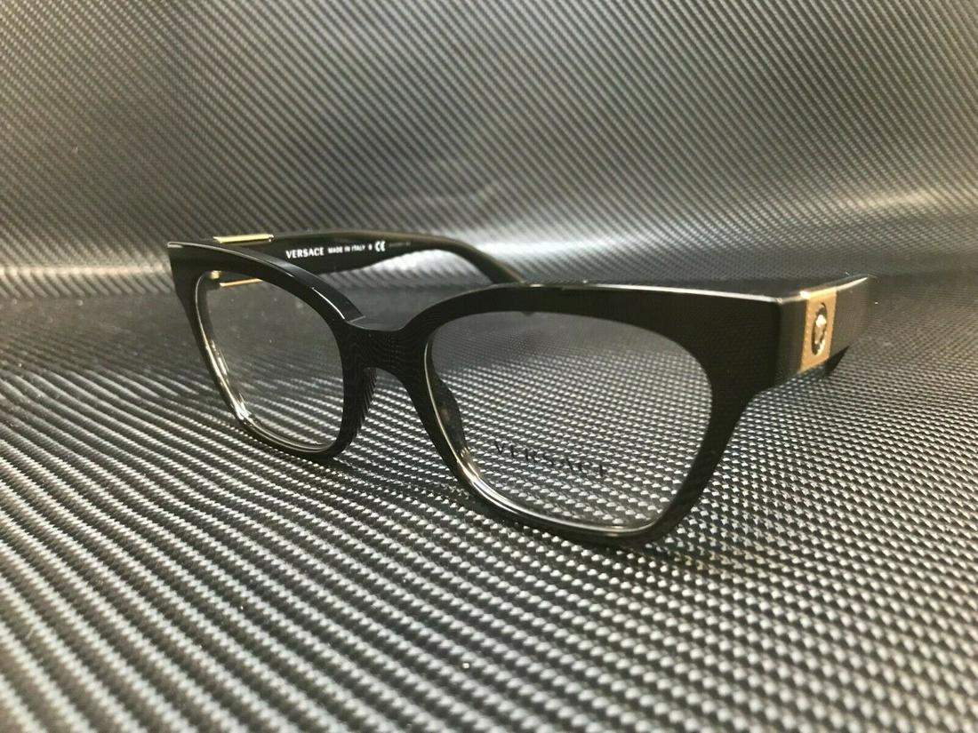 VERSACE VE3294 GB1 Black Cat Eye 1 Women's 51 mm Eyeglasses: VERSACE VE3294 GB1 Black Cat Eye 1 Women's 51 mm Eyeglasses Style: Cat Eye Type: Eyeglasses Brand: Versace Frame Color: Black New The BIDHAUS Guarantee: All items in this auction are guaranteed to be