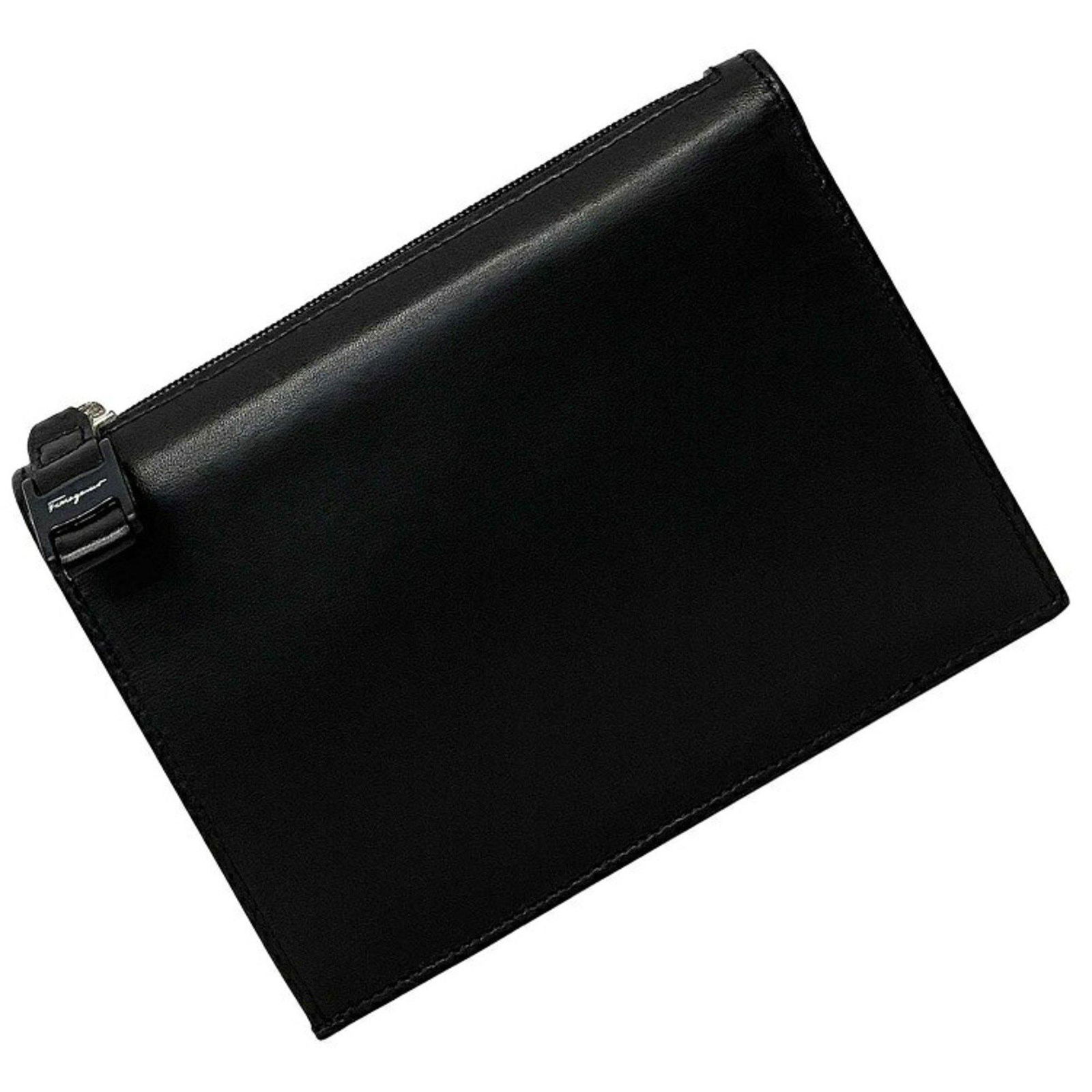 Ferragamo Bifold Wallet Black Silver Vala Leather Salvatore Fold Women's Soft: Ferragamo Bifold Wallet Black Silver Vala Leather Salvatore Fold Women's Soft Brand: Salvatore Ferragamo Line: Vara Type: Wallet (bi-fold) Material: Leather Leather: Color: Black Silver Size (HxWxD):