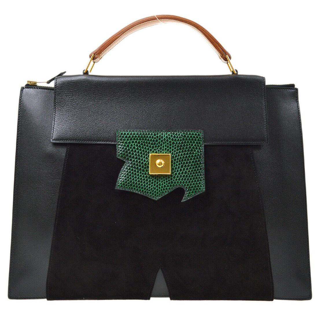 HERMES PRESIDENT Hand Bag #A 7X Purse Black Swift Leather France vintage: HERMES PRESIDENT Hand Bag #A 7X Purse Black Swift Leather France vintage Size: Medium Model: Hand Bag Style: Hand Bag Handle Style: Top Handle Bag Height: 10.0 Exterior Color: Black Product Line: HERM