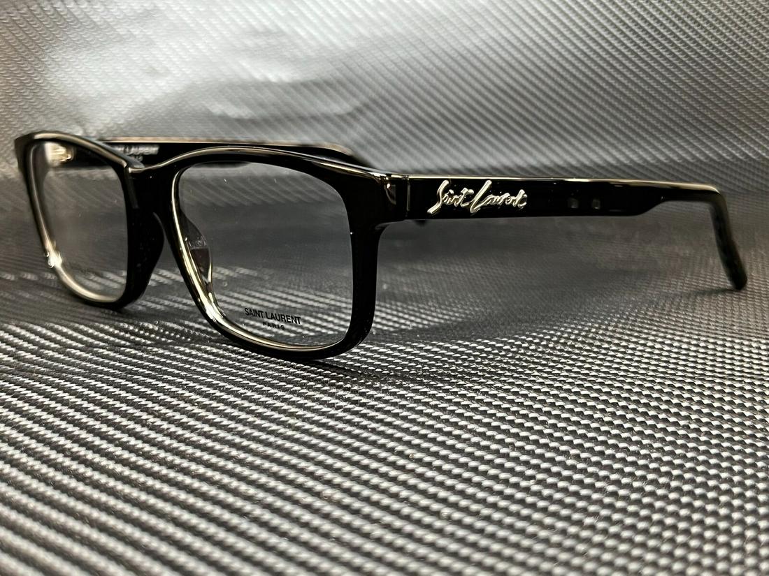 SAINT LAURENT SL 319 001 Black Rectangle Square Women's 56 mm Eyeglasses: SAINT LAURENT SL 319 001 Black Rectangle Square Women's 56 mm Eyeglasses Brand: Yves Saint Laurent Frame Color: Black Type: Eyeglasses Style: Rectangle Frame Material: Acetate Theme: Designer Features