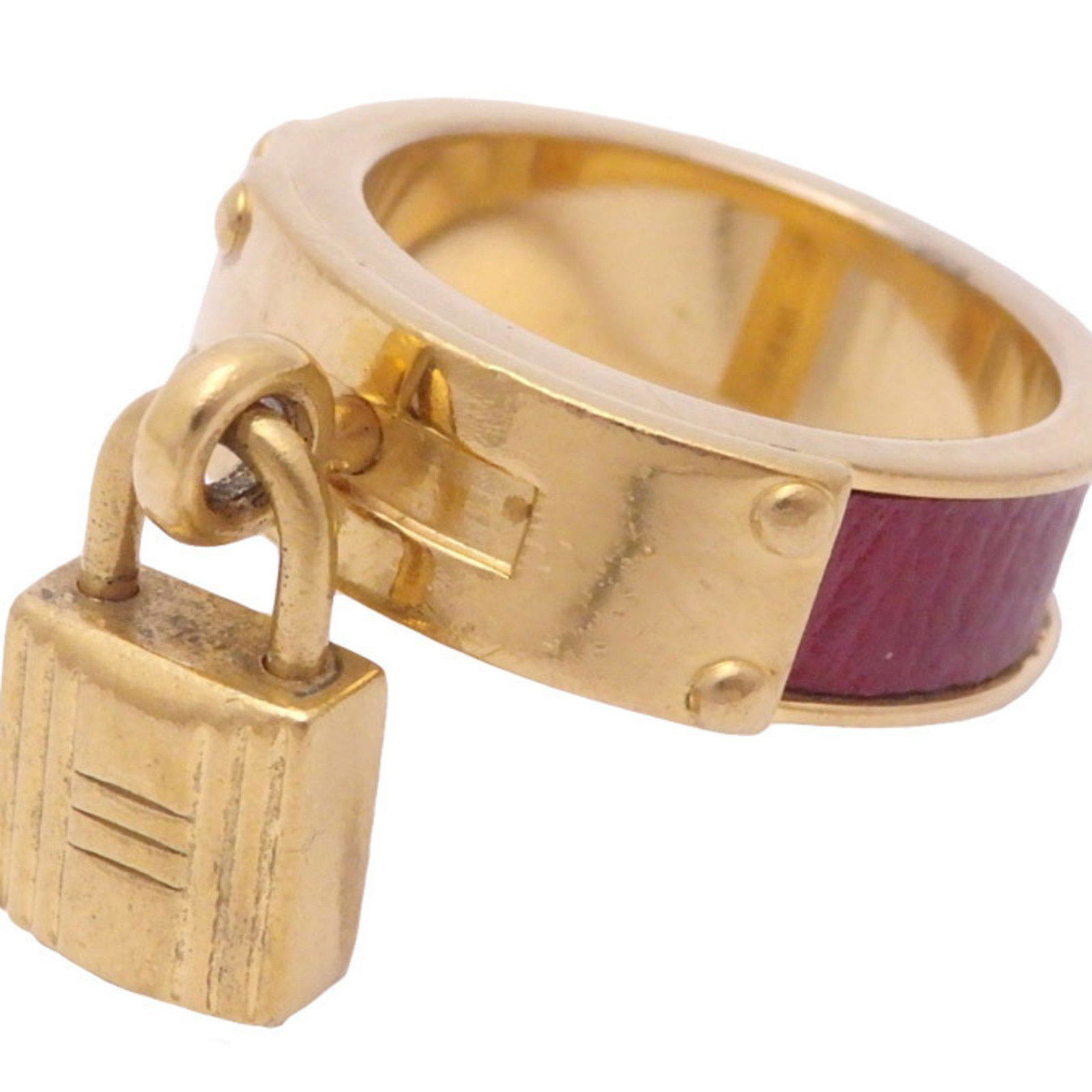 Hermes HERMES Scarf Ring Kelly Motif Gold Dark Red Leather Ladies: Hermes HERMES Scarf Ring Kelly Motif Gold Dark Red Leather Ladies Brand: Hermes Country of Origin: France Type: Scarf ring Gender: Women Material: Leather Leather: Color: Dark red Gold Size (HxWxD): 2