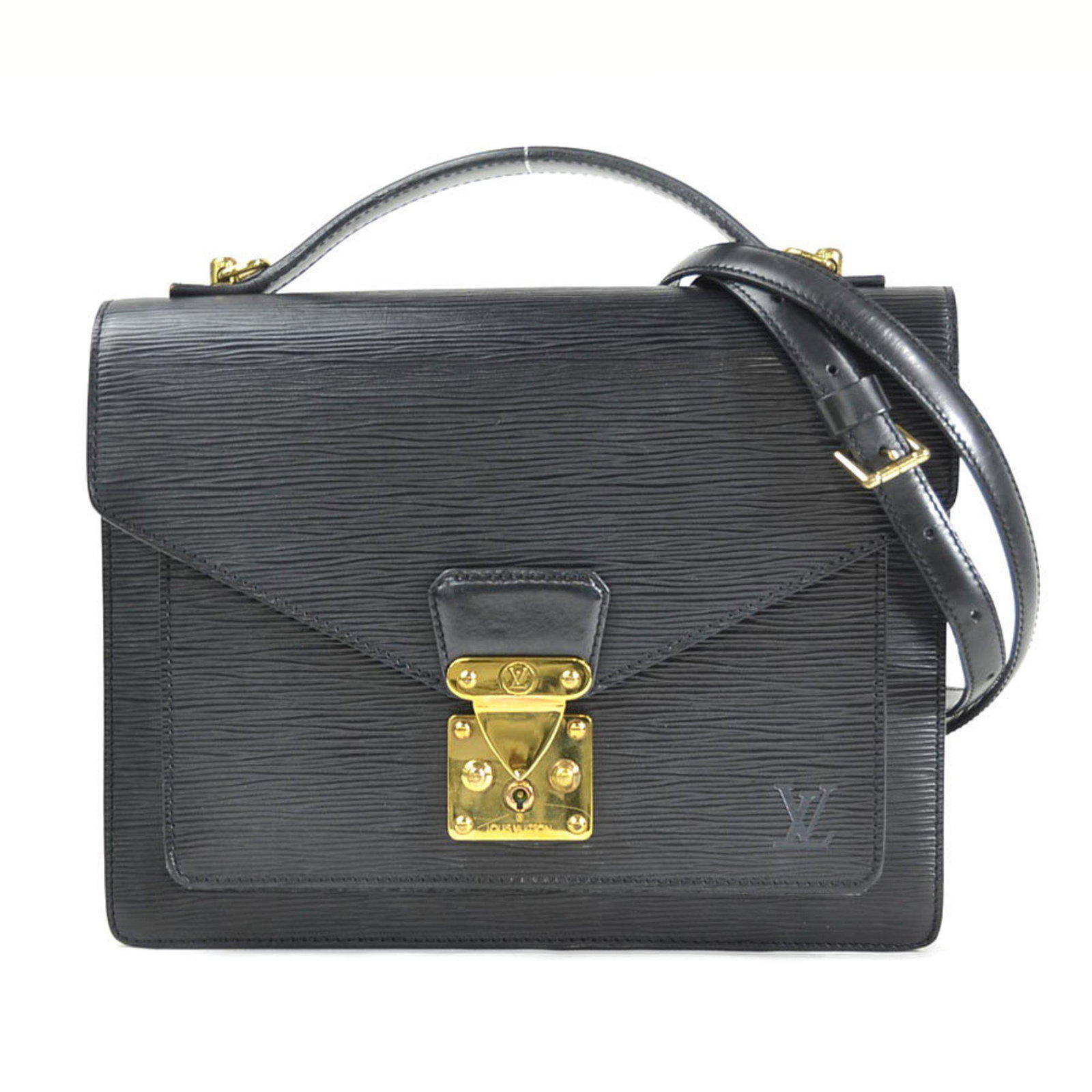 Louis Vuitton Handbag Shoulder Bag 2Way Epi Monceau Black Leather Men's M52122: Louis Vuitton Handbag Shoulder Bag 2Way Epi Monceau Black Leather Men's M52122 Brand: Louis Vuitton Line: Epi Country of Origin: France Type: Handbag Shoulder bag Material: Epi leather Epi leather: Co