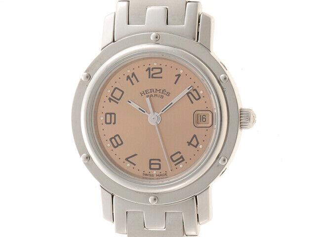 Hermes Clipper CL4.210 Orange Ladies SS: Hermes Clipper CL4.210 Orange Ladies SS Brand: HERMES Type: Wristwatch Pre-Owned The BIDHAUS Guarantee: All items in this auction are guaranteed to be 100% authentic. At Your Service: At BIDHAUS our C