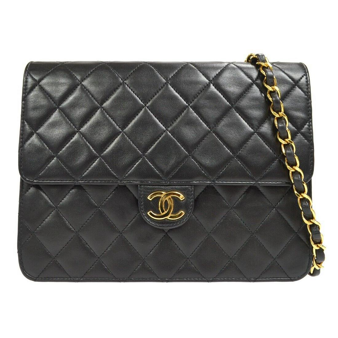 CHANEL Classic Single Flap Small Shoulder Bag Black Lambskin 3384276: CHANEL Classic Single Flap Small Shoulder Bag Black Lambskin 3384276 Bag Width: 9 in Pattern: Matelasse Closure: Flap Turnlock Bag Height: 7 in Occasion: Casual Size: Medium Handle Style: Shoulder Str