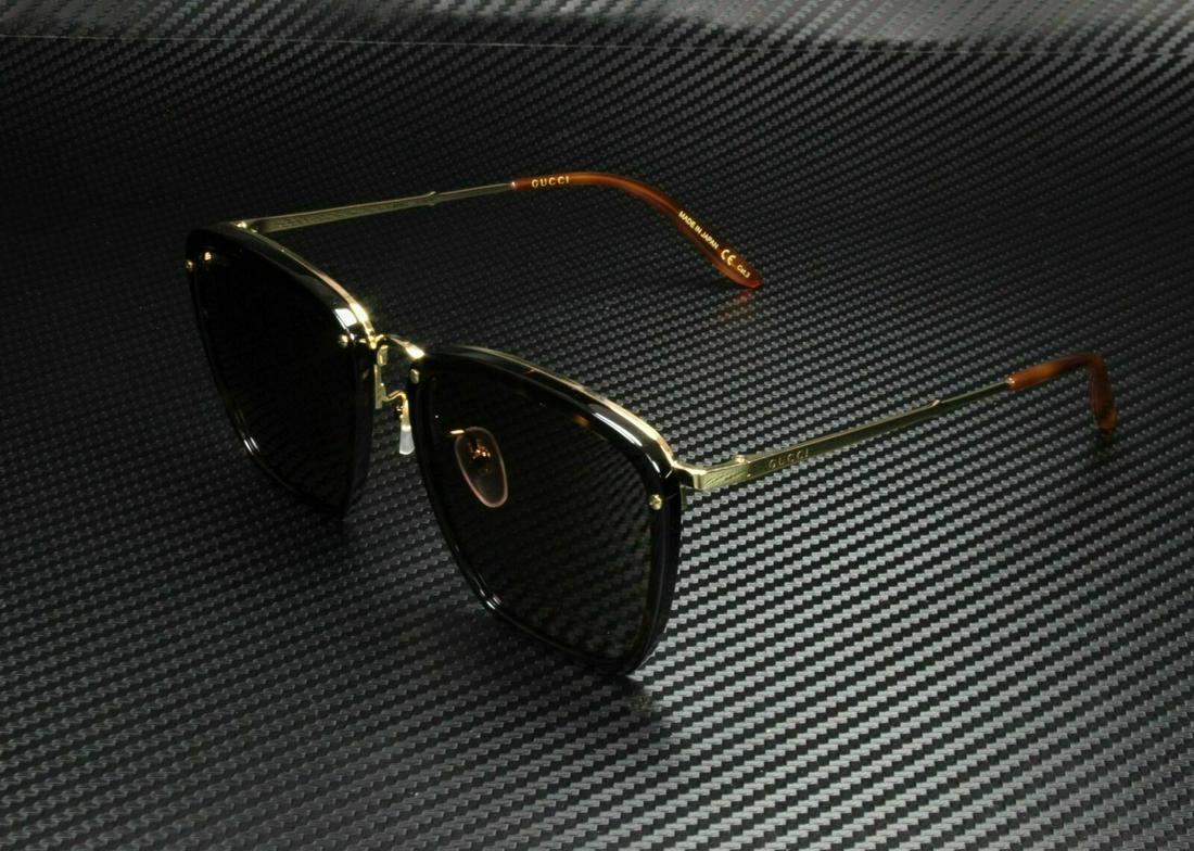 GUCCI GG0673S 002 Rectangular Square Havana Brown Men's Sunglasses 56