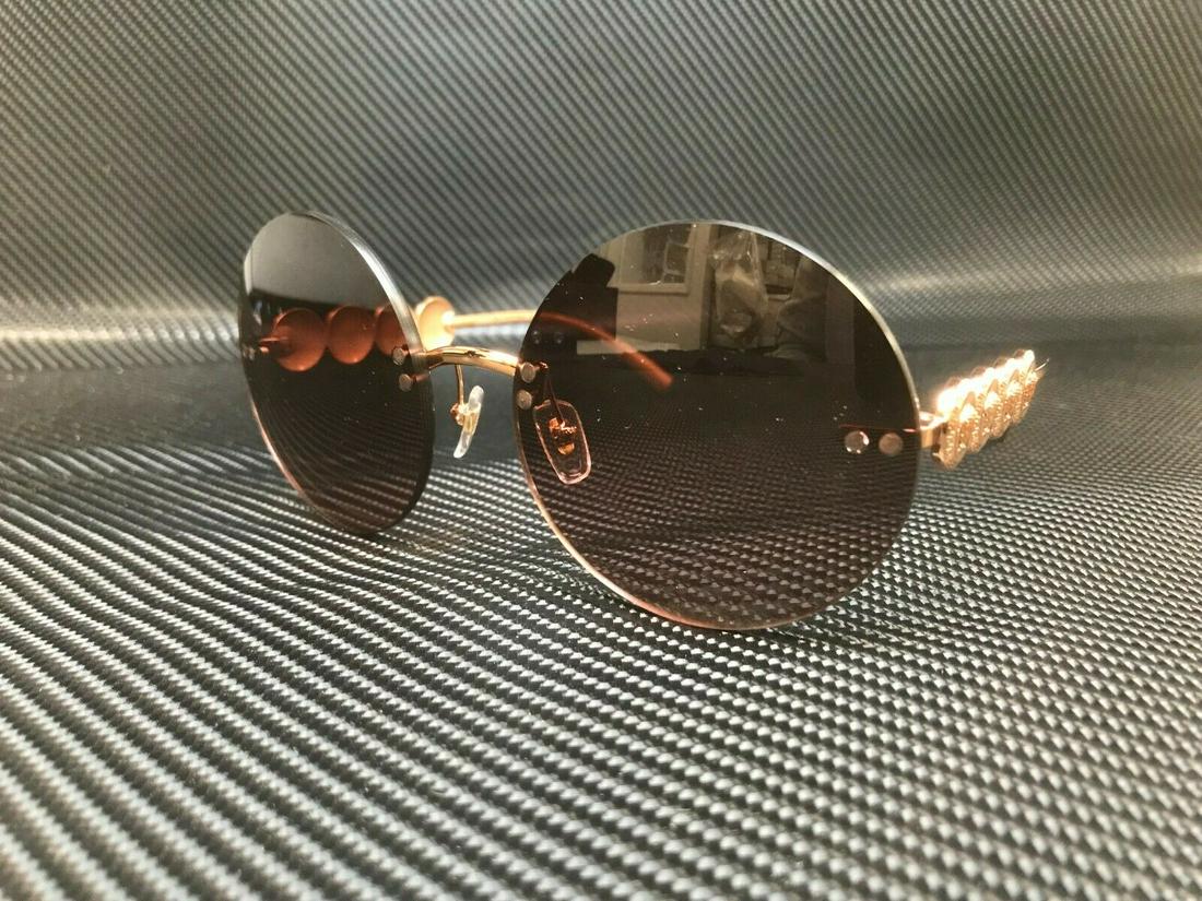 Versace VE2214 14125M Pink Gold Pink Grad Lens Women's Round Sunglasses 59mm: Versace VE2214 14125M Pink Gold Pink Grad Lens Women's Round Sunglasses 59mm Type: Sunglasses Brand: Versace Frame Color: Brown New The BIDHAUS Guarantee: All items in this auction are guaranteed to b