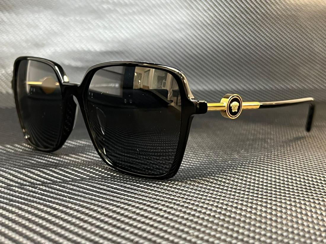 VERSACE VE4396F GB1 87 Black Square Women's 58 mm Sunglasses: VERSACE VE4396F GB1 87 Black Square Women's 58 mm Sunglasses Lens Technology: Nonmirrored Vintage: No Brand: Versace Frame Color: Black Type: Sunglasses Lens Material: Plastic Model: VE4396F Style: Sq