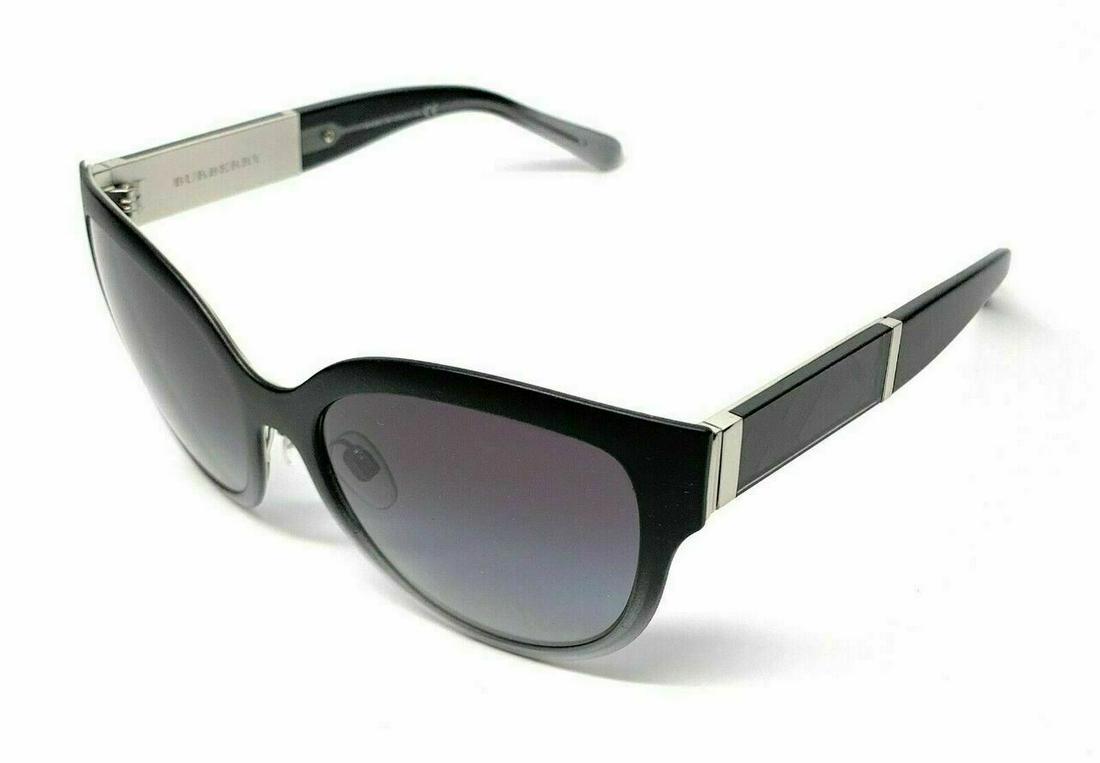 BURBERRY BE3087 10058G Black Grey Gradient Women's Sunglasses 57mm: BURBERRY BE3087 10058G Black Grey Gradient Women's Sunglasses 57mm Brand: Burberry Type: Sunglasses Frame Color: Black New The BIDHAUS Guarantee: All items in this auction are guaranteed to be 100% au