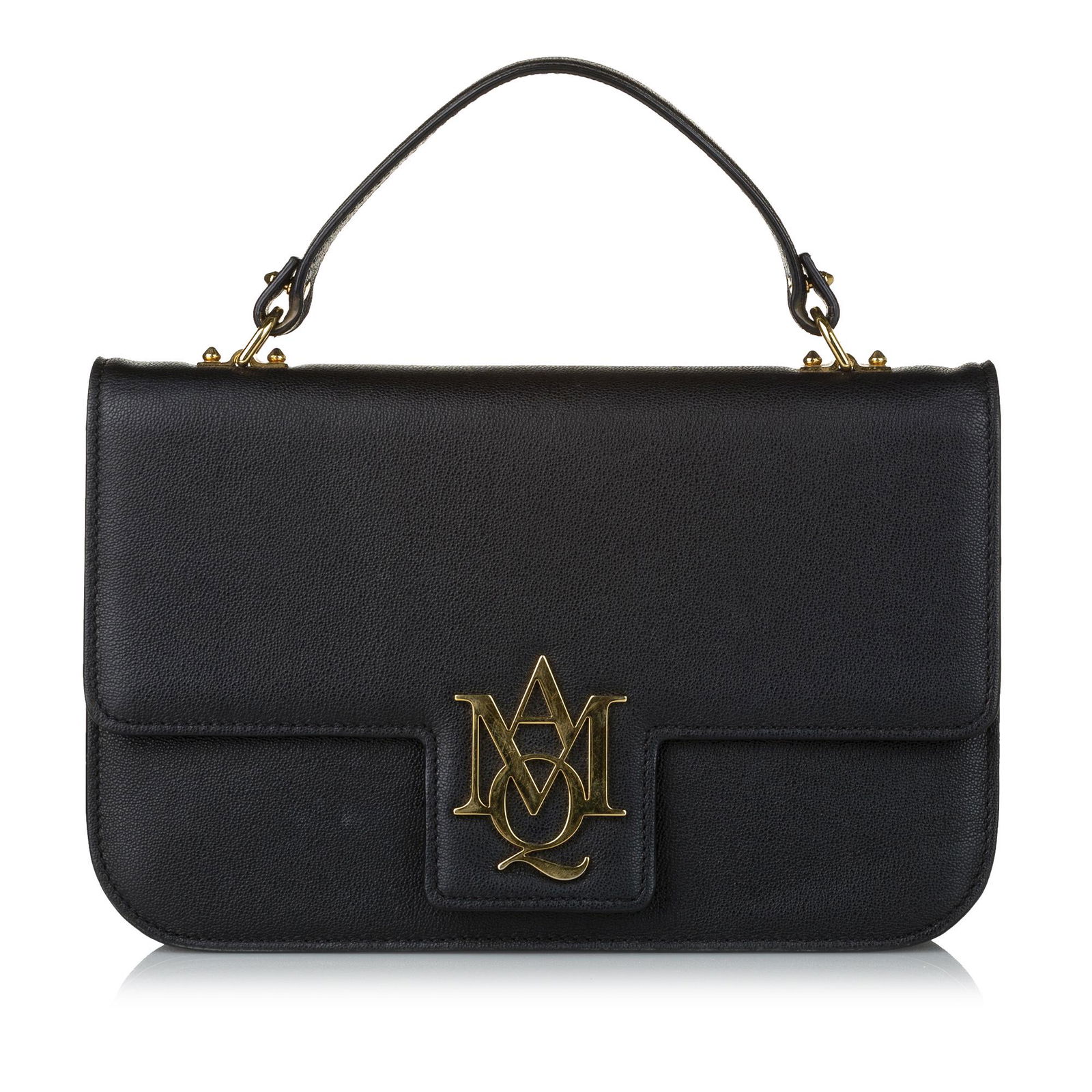 Alexander McQueen Leather Crossbody Bag: Alexander McQueen Leather Crossbody Bag This crossbody bag features a leather body flat leather strap front flap with magnetic closure interior slip pockets and an interior zip pocket. Brand: Alexande