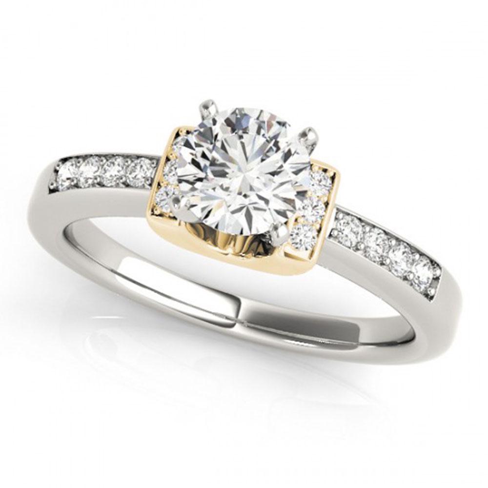 0.61 ctw Certified VS/SI Diamond Solitaire Ring 18k 2Tone Gold: 0.61 ctw Certified VS/SI Diamond Solitaire Ring 18k 2Tone Gold 0.61 ctw Certified VS/SI Diamond Solitaire Ring 18k White & Yellow Gold Designer Brand Luxury Jewelrymade in the USA Suggested Retail Pri