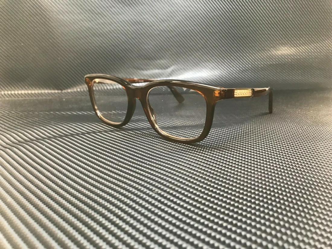 GUCCI GG0938O 006 Brown Rectangle Square Men's 53 mm Eyeglasses: GUCCI GG0938O 006 Brown Rectangle Square Men's 53 mm Eyeglasses Style: Rectangle Type: Eyeglasses Brand: Gucci Frame Color: Brown New The BIDHAUS Guarantee: All items in this auction are guaranteed to