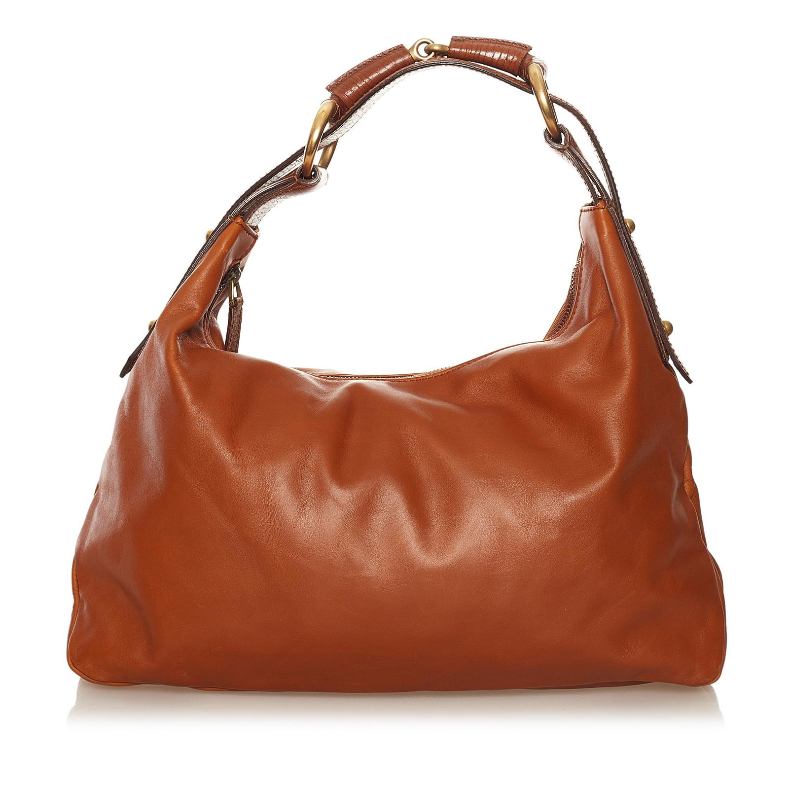 Gucci Horsebit Leather Hobo Bag: Gucci Horsebit Leather Hobo Bag The Horsebit handbag features a leather body a top handle with gold-tone hardware a top zip closure and an interior zip pocket. Brand: Gucci Model: Horsebit Leather Hob
