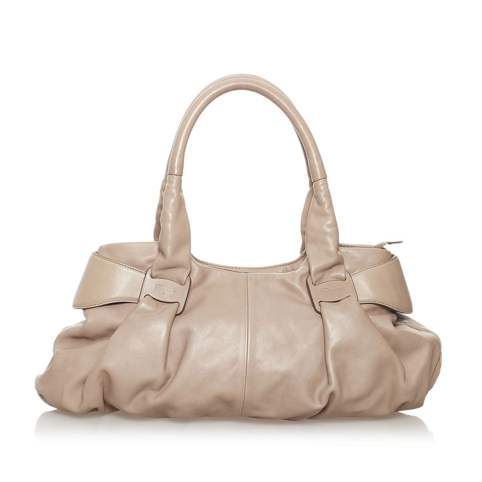 Ferragamo Vara Leather Tote Bag: Ferragamo Vara Leather Tote Bag This tote bag features a leather body rolled leather handles an open top and an interior zip pocket. Brand: Ferragamo Model: Vara Leather Tote Bag Origin: Italy Categor