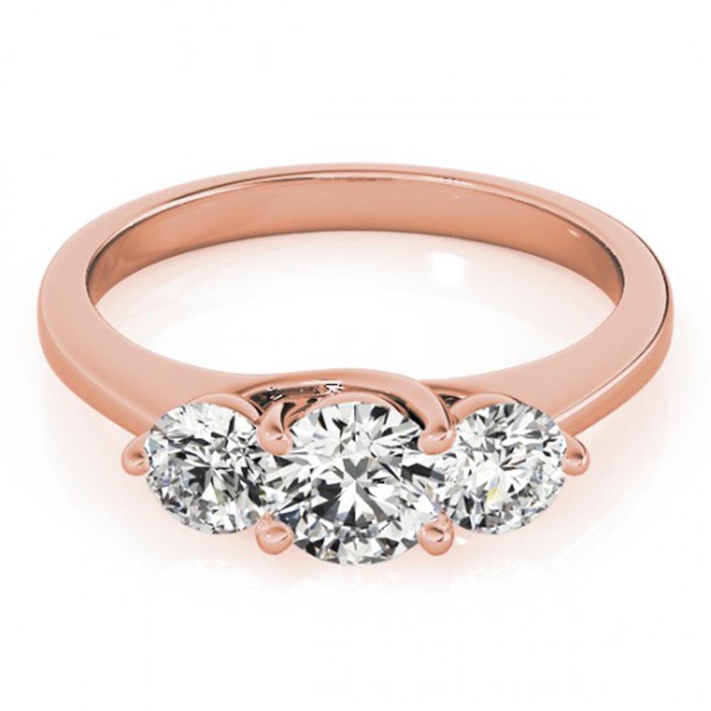 1 ctw Certified VS/SI Diamond 3 Stone Solitaire Ring 14k Rose Gold: 1 ctw Certified VS/SI Diamond 3 Stone Solitaire Ring 14k Rose Gold 1 ctw Certified VS/SI Diamond 3 Stone Solitaire Ring 14k Rose Gold Designer Brand Luxury Jewelrymade in the USA Suggested Retail Pric