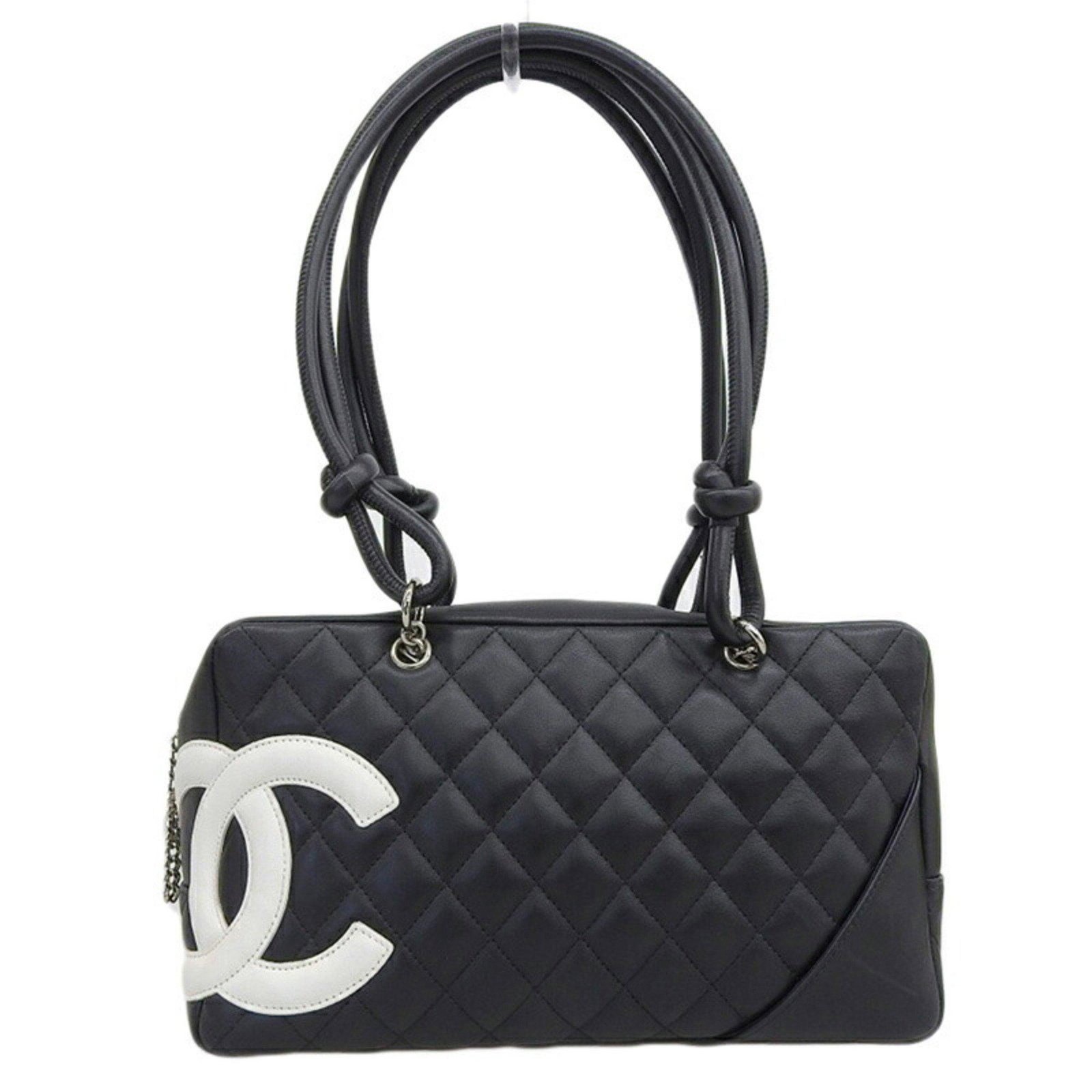Chanel CHANEL Bag Cambon Ladies Shoulder Boring Leather Black: Chanel CHANEL Bag Cambon Ladies Shoulder Boring Leather Black Brand: Chanel Country of Origin: France Type: Shoulder bag Material: Leather Leather: Color: Black Gender: Women Size (HxWxD): 15cm x 27.5