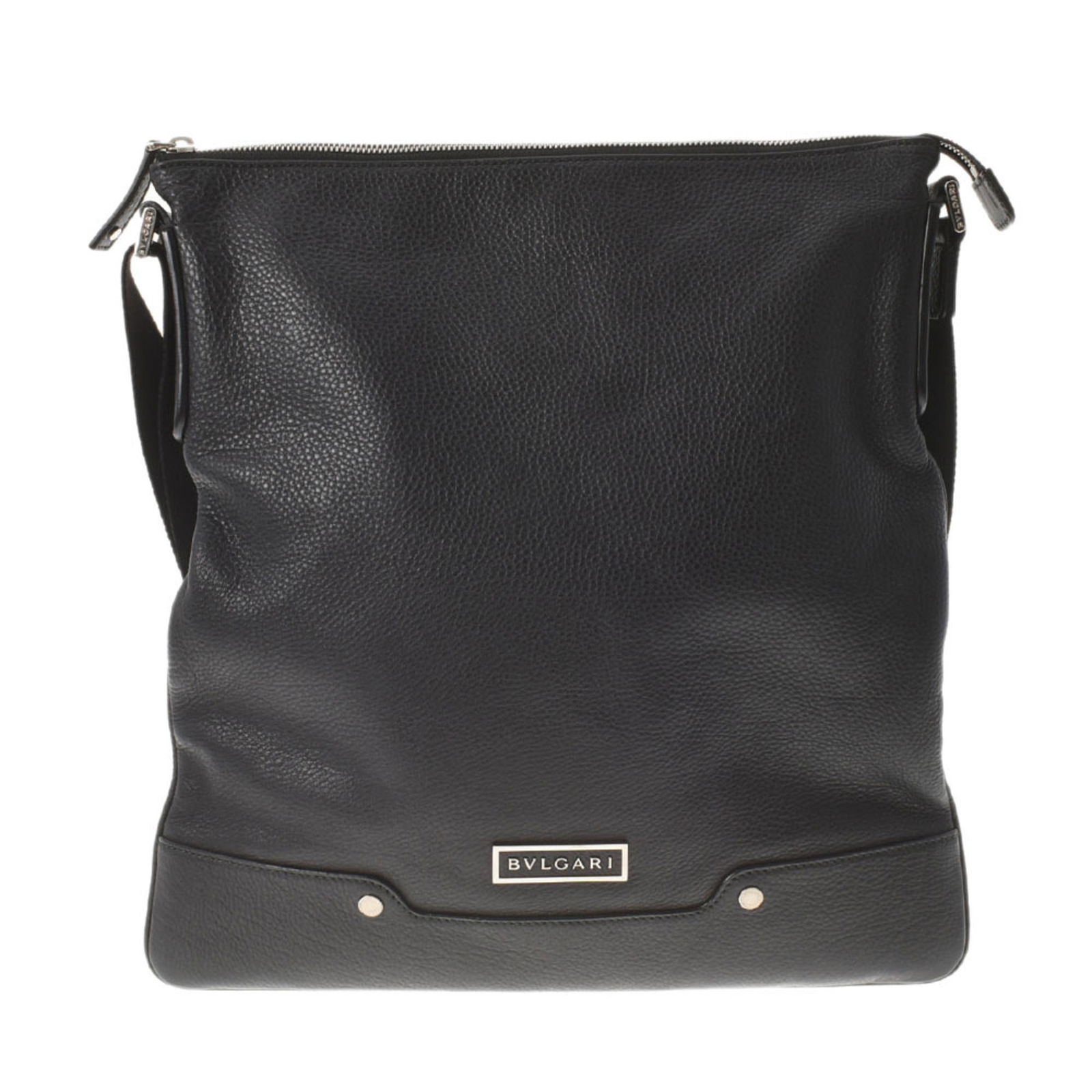 BVLGARI Bvlgari Leather Embossed Black Women's Shoulder Bag: BVLGARI Bvlgari Leather Embossed Black Women's Shoulder Bag Brand: Bvlgari Type: Shoulder bag Material: Leather Leather: Color: Black Closure: Zipper Size (HxWxD): 38cm x 36cm / 14.96 x 14.17 Strap Le