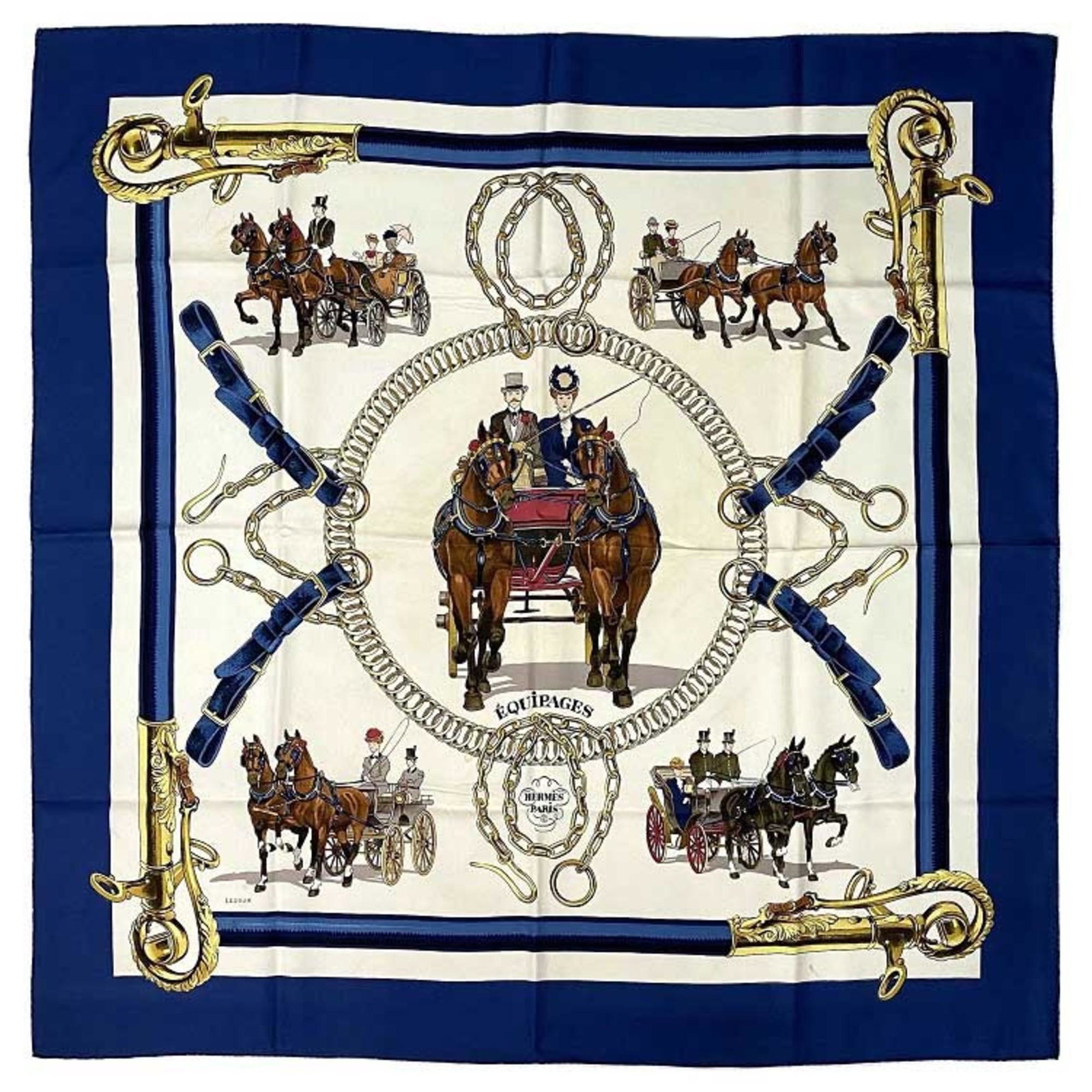 Hermes scarf muffler Carre 90 white navy carriage silk 100% HERMES horse pattern EQUIPAGES women's: Hermes scarf muffler Carre 90 white navy carriage silk 100% HERMES horse pattern EQUIPAGES women's blue Brand: Hermes Type: Scarf Gender: Women Color: Navy White Material: Silk100% Silk: 100% Size (Lx