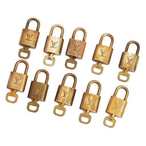 Louis Vuitton Padlock Key Set Of 10 Gold Plated Ladies Louis Vuitton