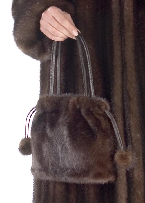 Mink Fur Handbag - Mahogany Mink Pocketbook: Mink Fur Handbag - Mahogany Mink Pocketbook Make it Mink! Fashion wants fur and this fur handbag has it all! A mink handbag that will coordinate with every outfit and will lend its charm and polish to