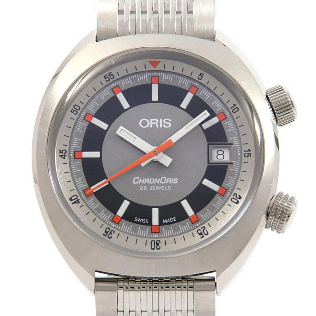 Oris Chronoris 01 733 7737 4053-0 Automatic Date Gray Dial Men's Watch: Oris Chronoris 01 733 7737 4053-0 Automatic Date Gray Dial Men's Watch Brand: Oris Type: Wristwatch Pre-Owned The BIDHAUS Guarantee: All items in this auction are guaranteed to be 100% authentic. At Y