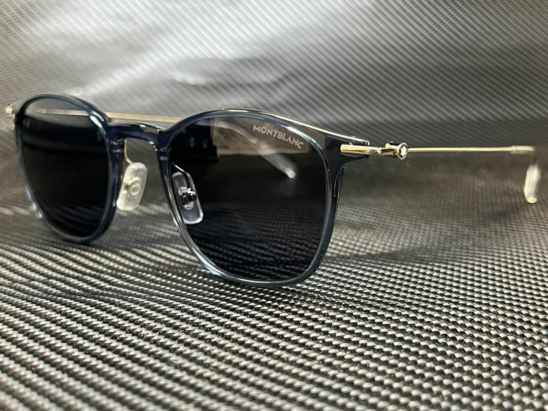 Mont Blanc MB0098S 004 Blue Phantos 49 mm Men's Sunglasses: Mont Blanc MB0098S 004 Blue Phantos 49 mm Men's Sunglasses Brand: Mont Blanc Frame Color: Blue Type: Sunglasses New The BIDHAUS Guarantee: All items in this auction are guaranteed to be 100% authentic
