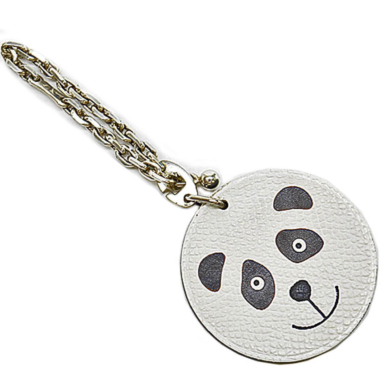 Hermes HERMES Charm Panda Silver x White Black SV925x Leather Keychain Women's Men's: Hermes HERMES Charm Panda Silver x White Black SV925x Leather Keychain Women's Men's Brand: Hermes Type: Keyring Gender: Men Women Color: Black White Material: Leather Silver 925 Size (HxWxD): 4.5cm x